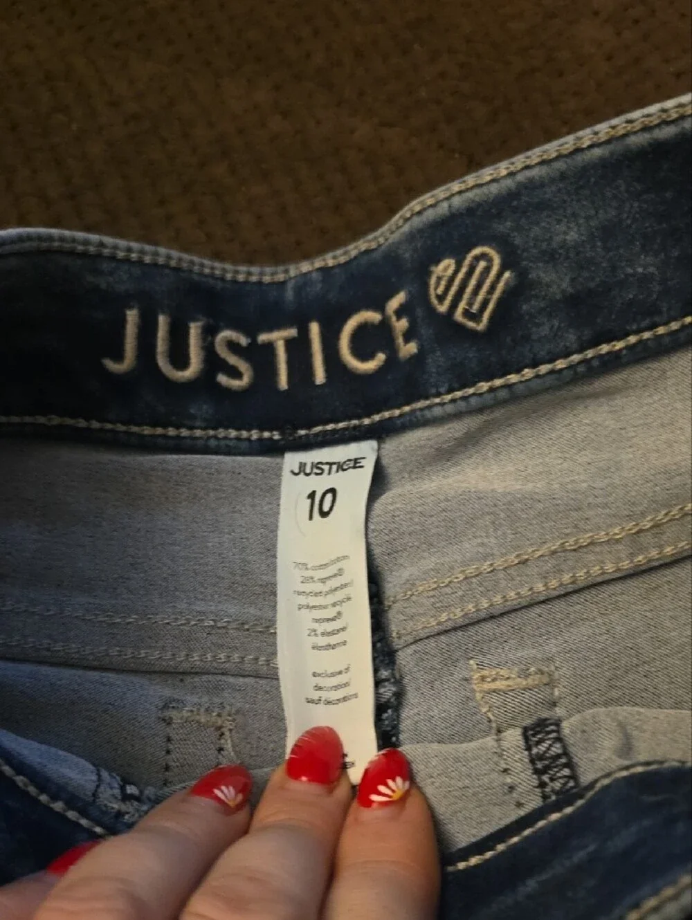 JUSTICE: Girls Blue Washed Skinny Jeans